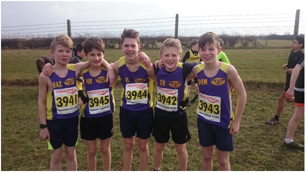 U13 boys team – from left to right, Harry Bell, Max Rose, Owen Lindars, Ewan Bell and Dominic Grimshaw