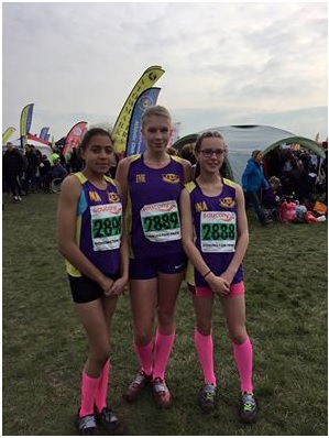 U15 girls - from left to right, Mckeena Keefe, Evie Gilmour and Dana Carter