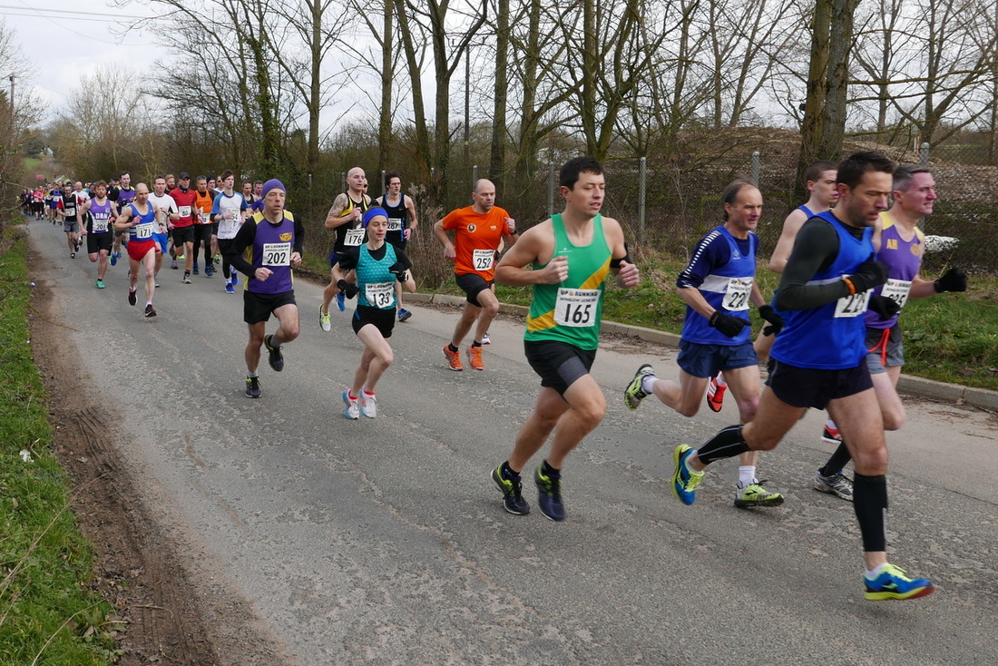 Adam, David and Sam sprint out of the blocks